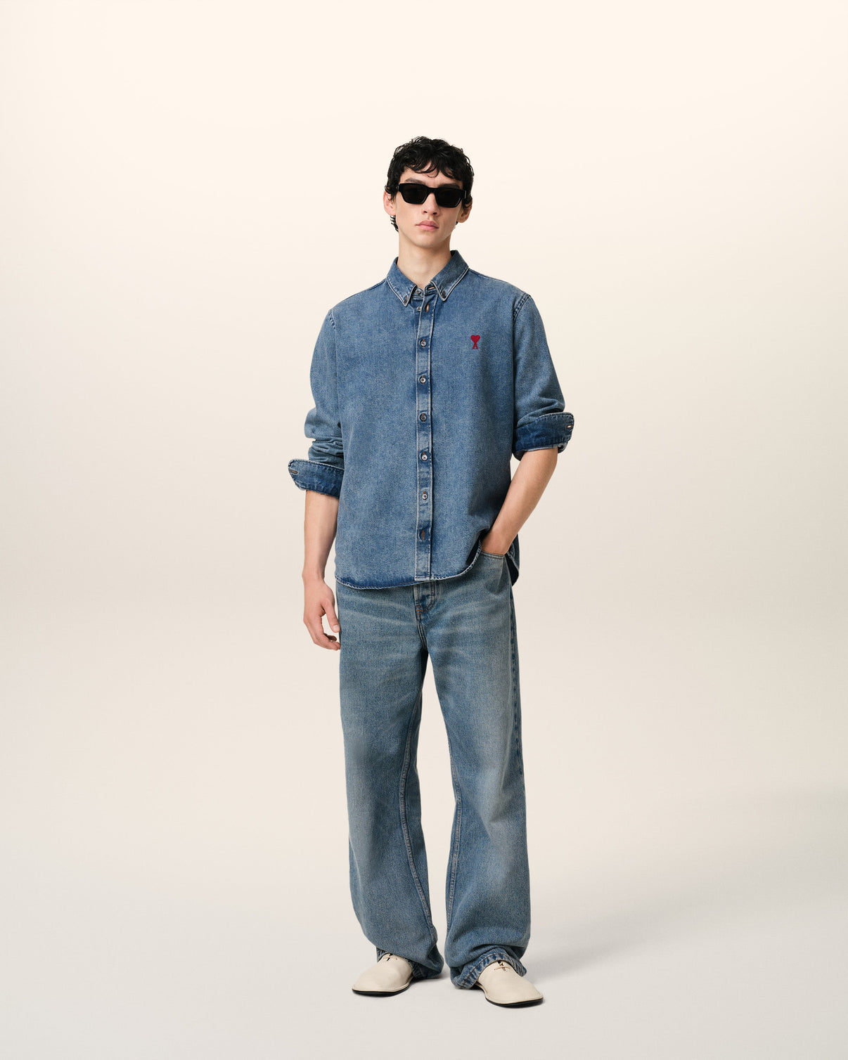 Blue Denim Button-Down Shirt