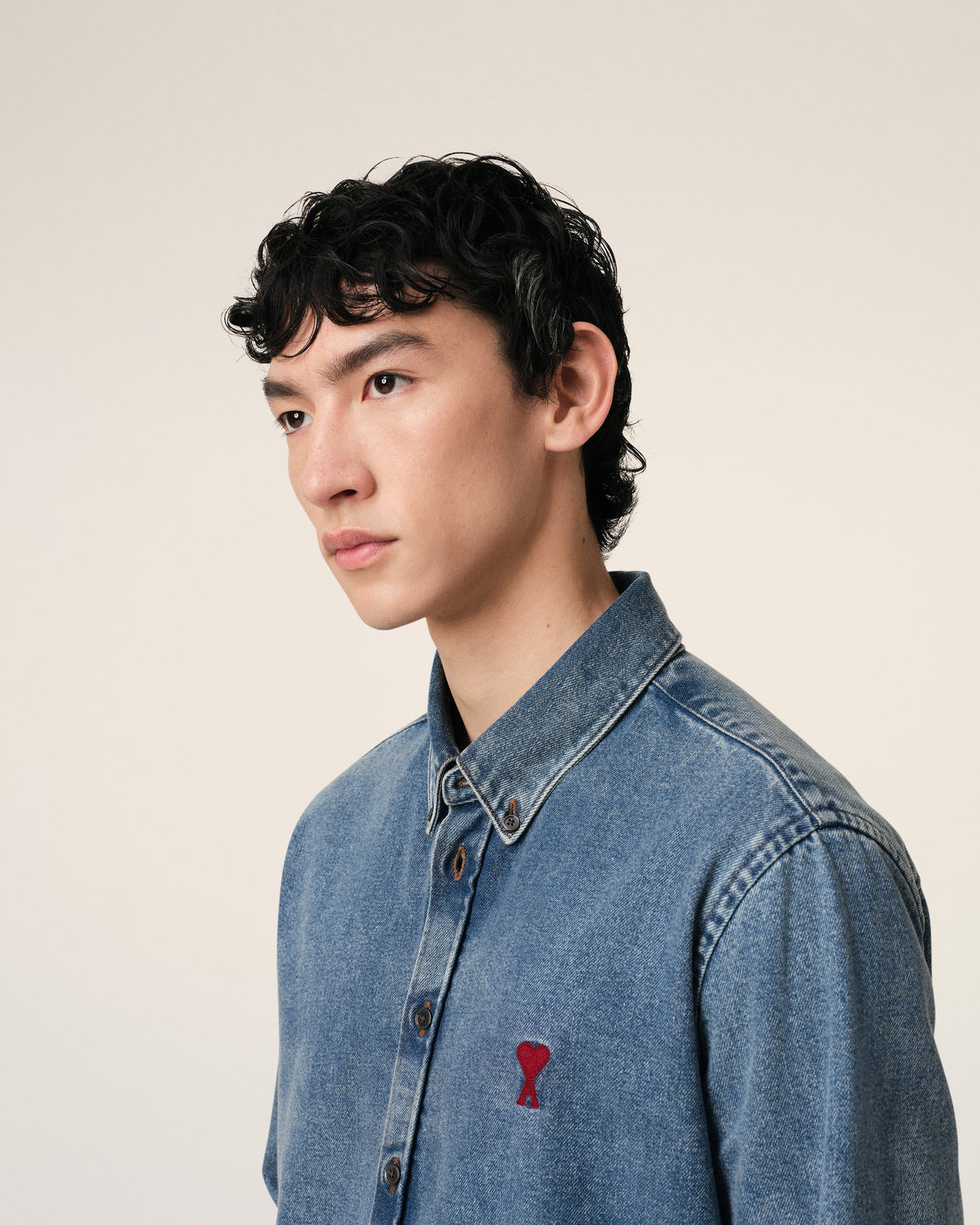 Blue Denim Button-Down Shirt
