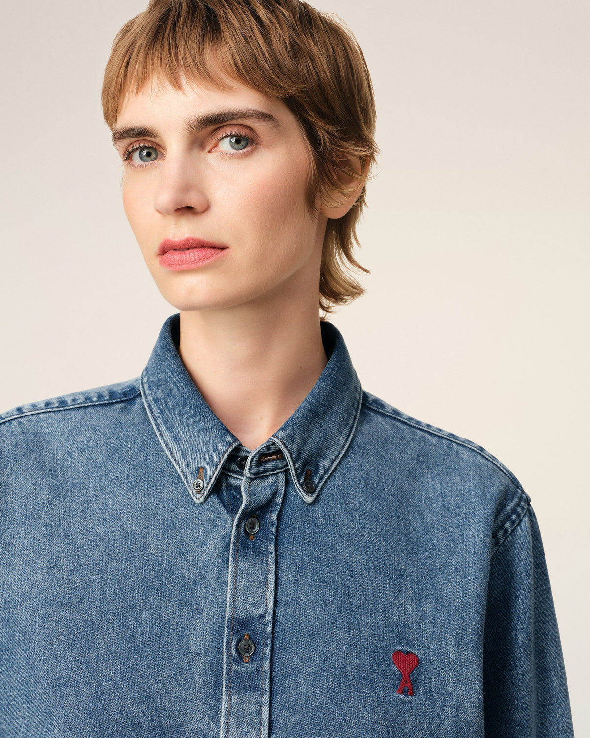 Blue Denim Button-Down Shirt