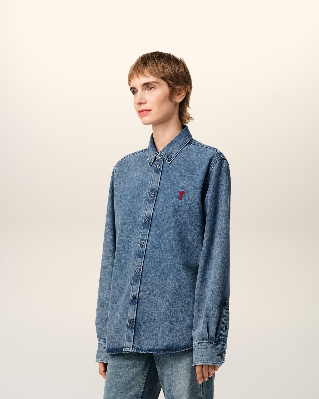 Blue Denim Button-Down Shirt