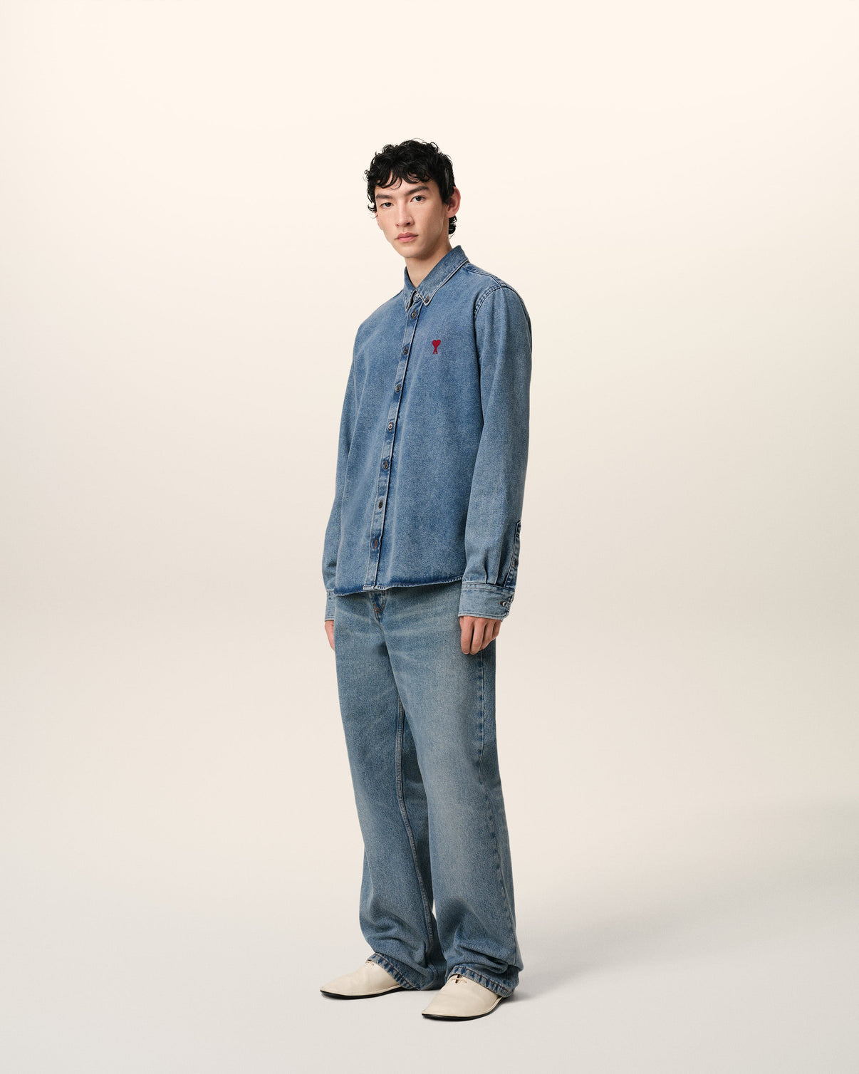 Blue Denim Button-Down Shirt