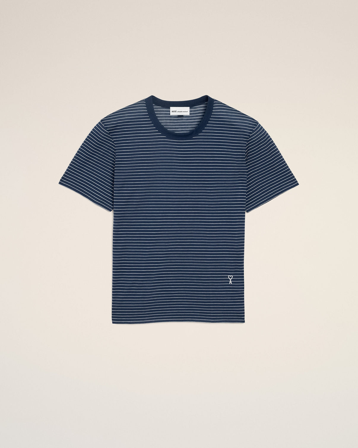 Blue Striped Cotton T-shirt