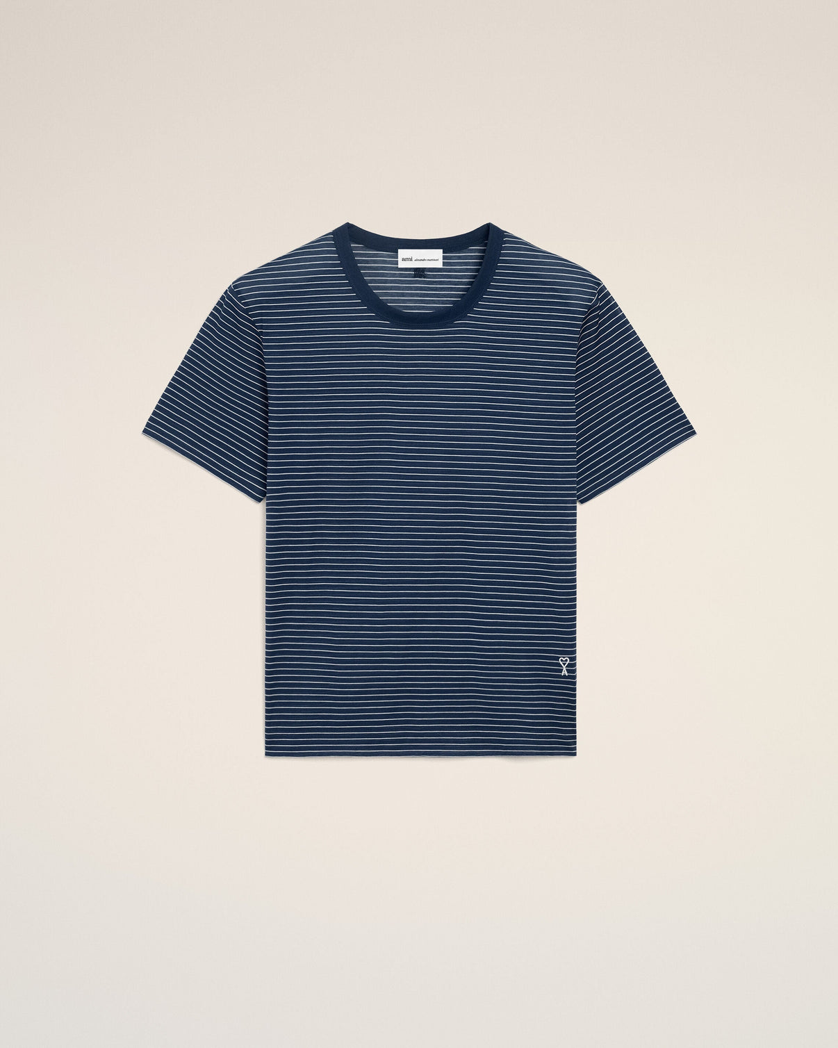 Blue Striped Cotton T-shirt