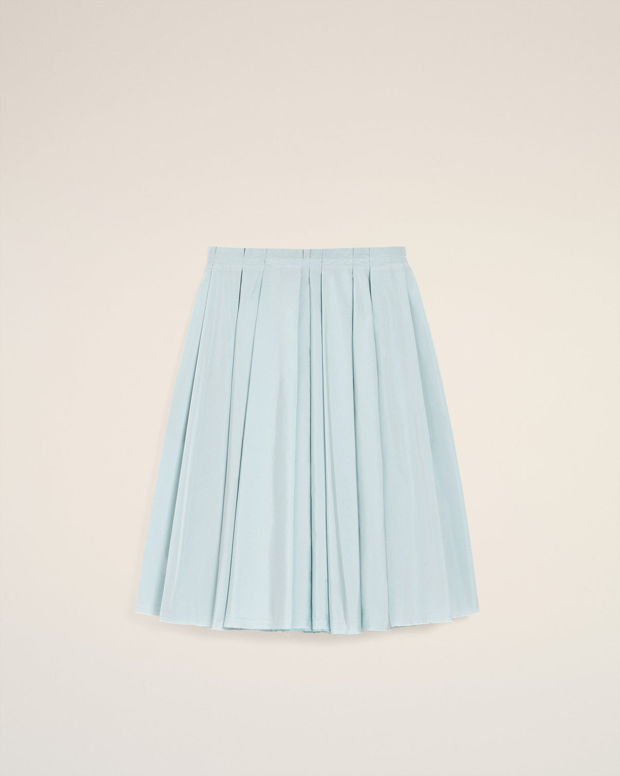 Blue Taffetas Midi Corolla Skirt