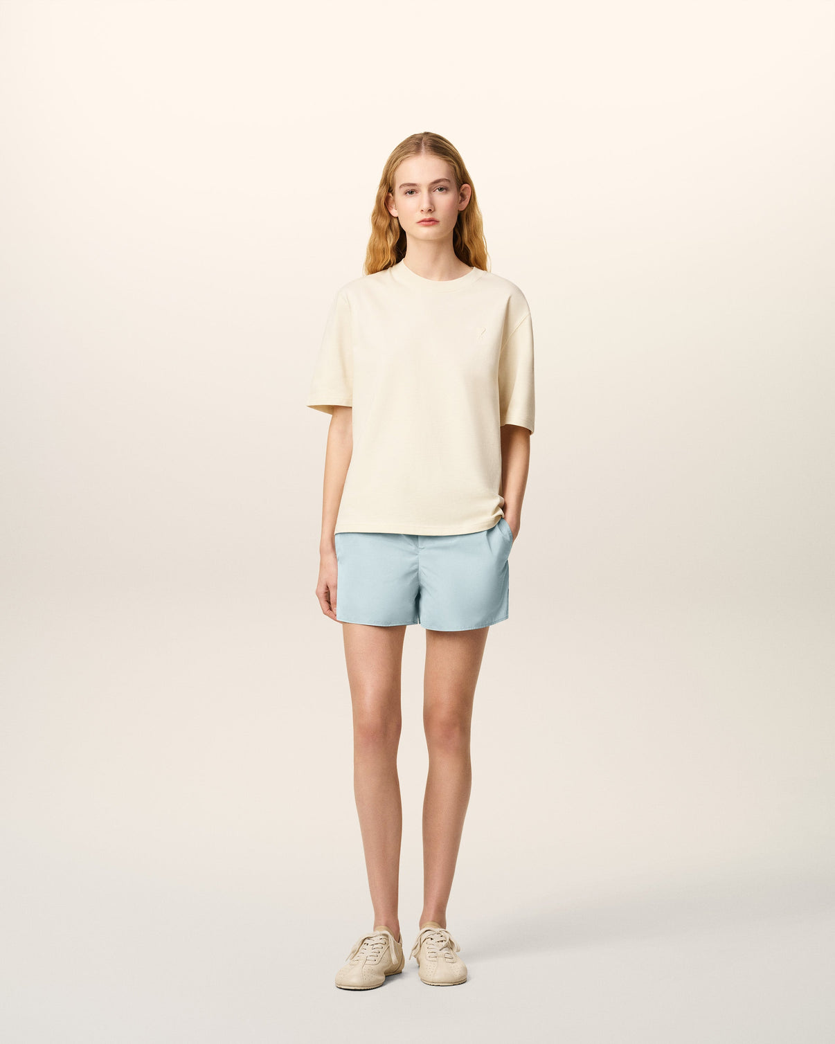 Blue Taffetas Short