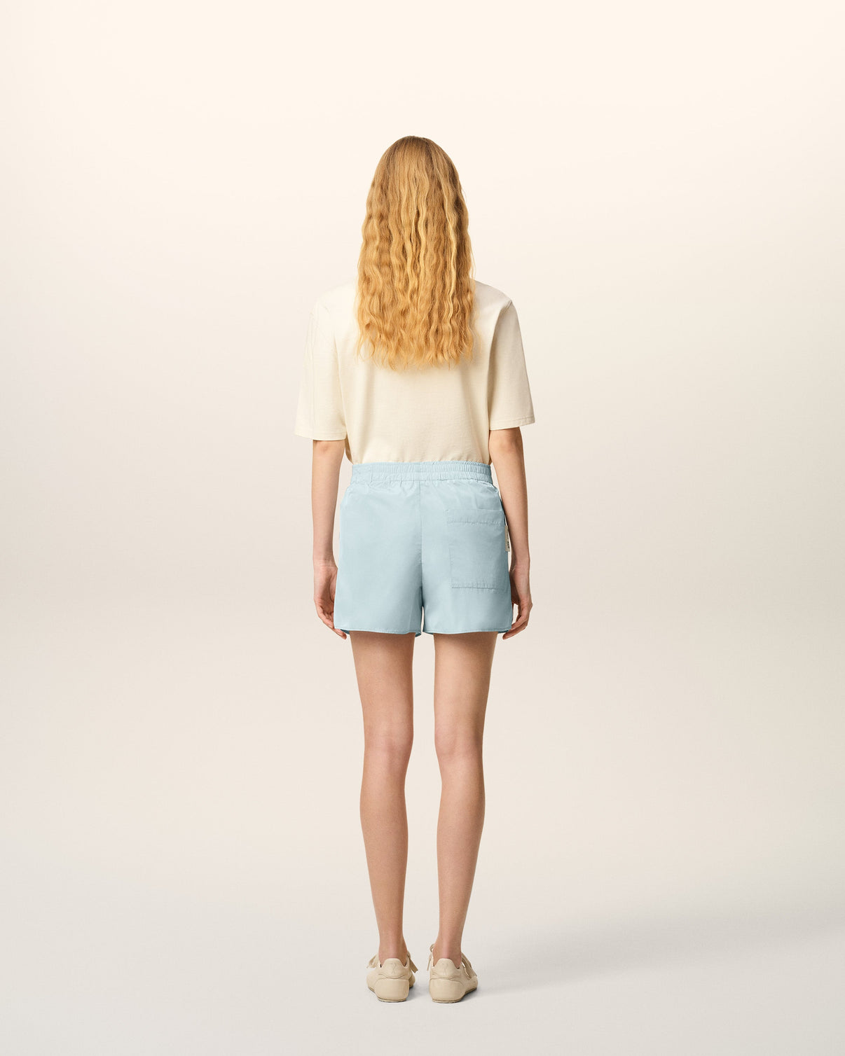 Blue Taffetas Short