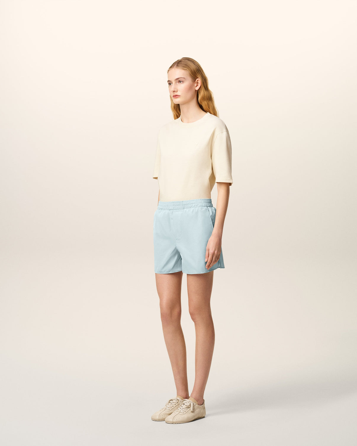 Blue Taffetas Short
