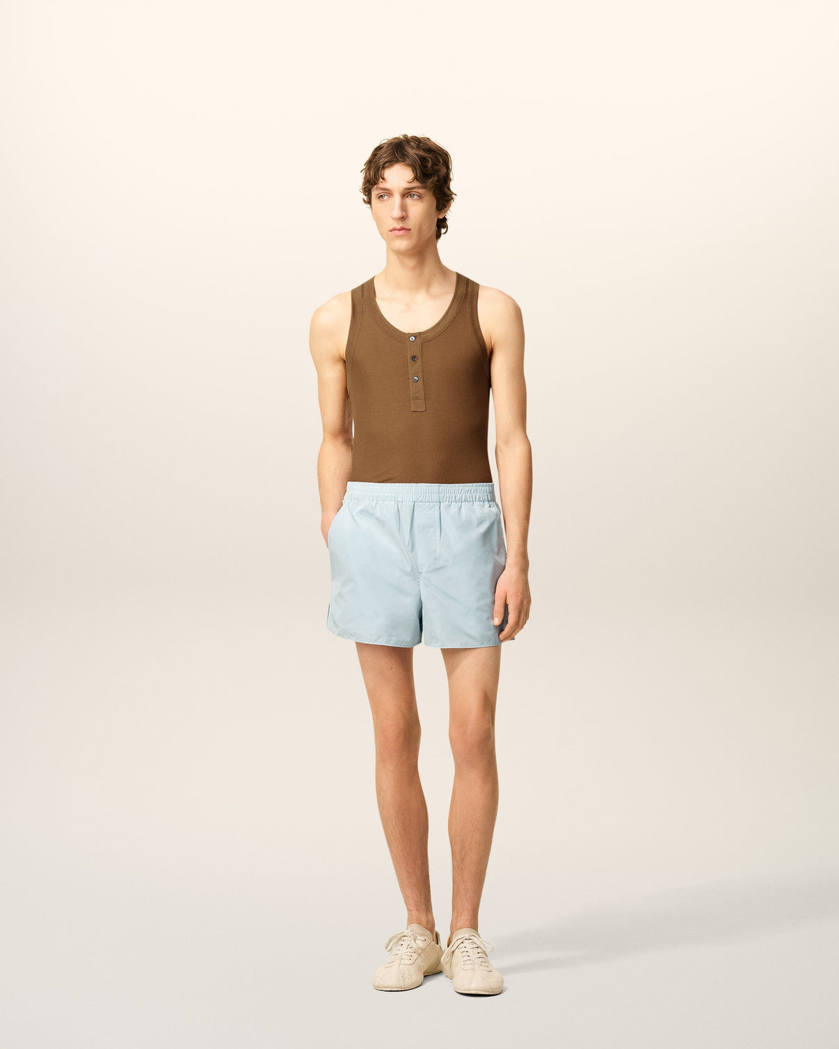Blue Taffetas Short