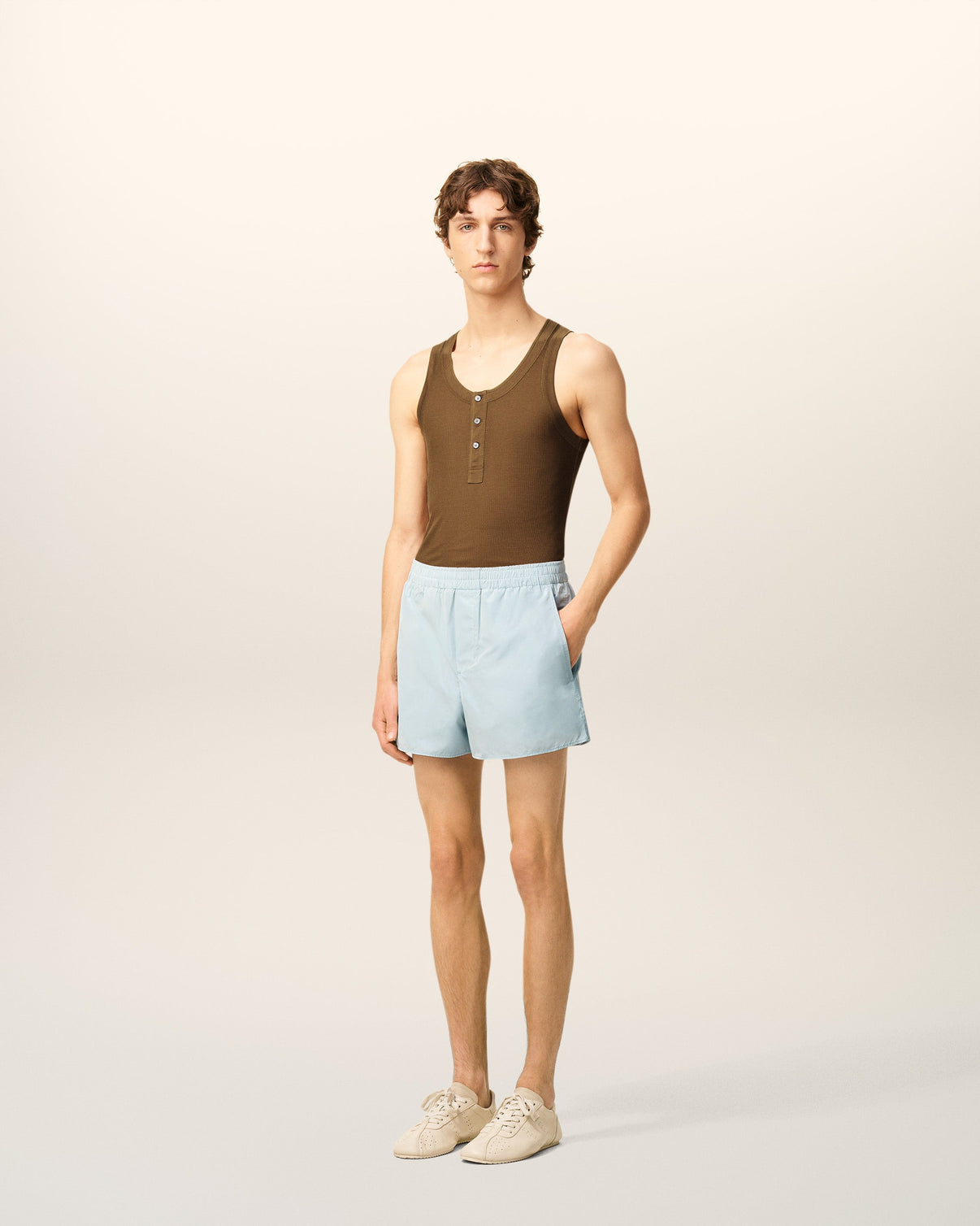 Blue Taffetas Short