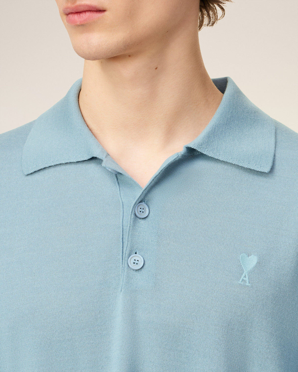 Blue Wool Polo