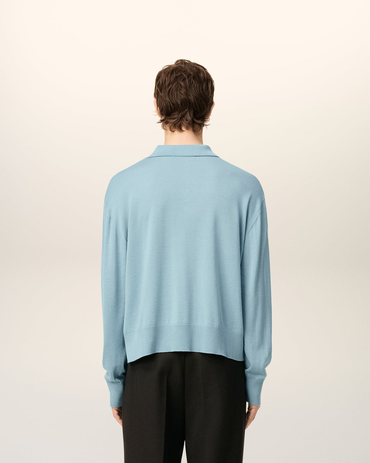 Blue Wool Polo