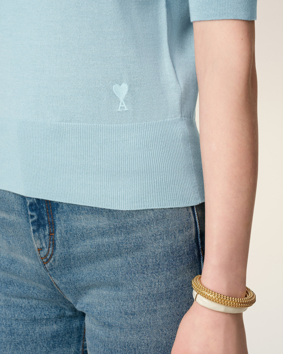 Blue Wool Polo