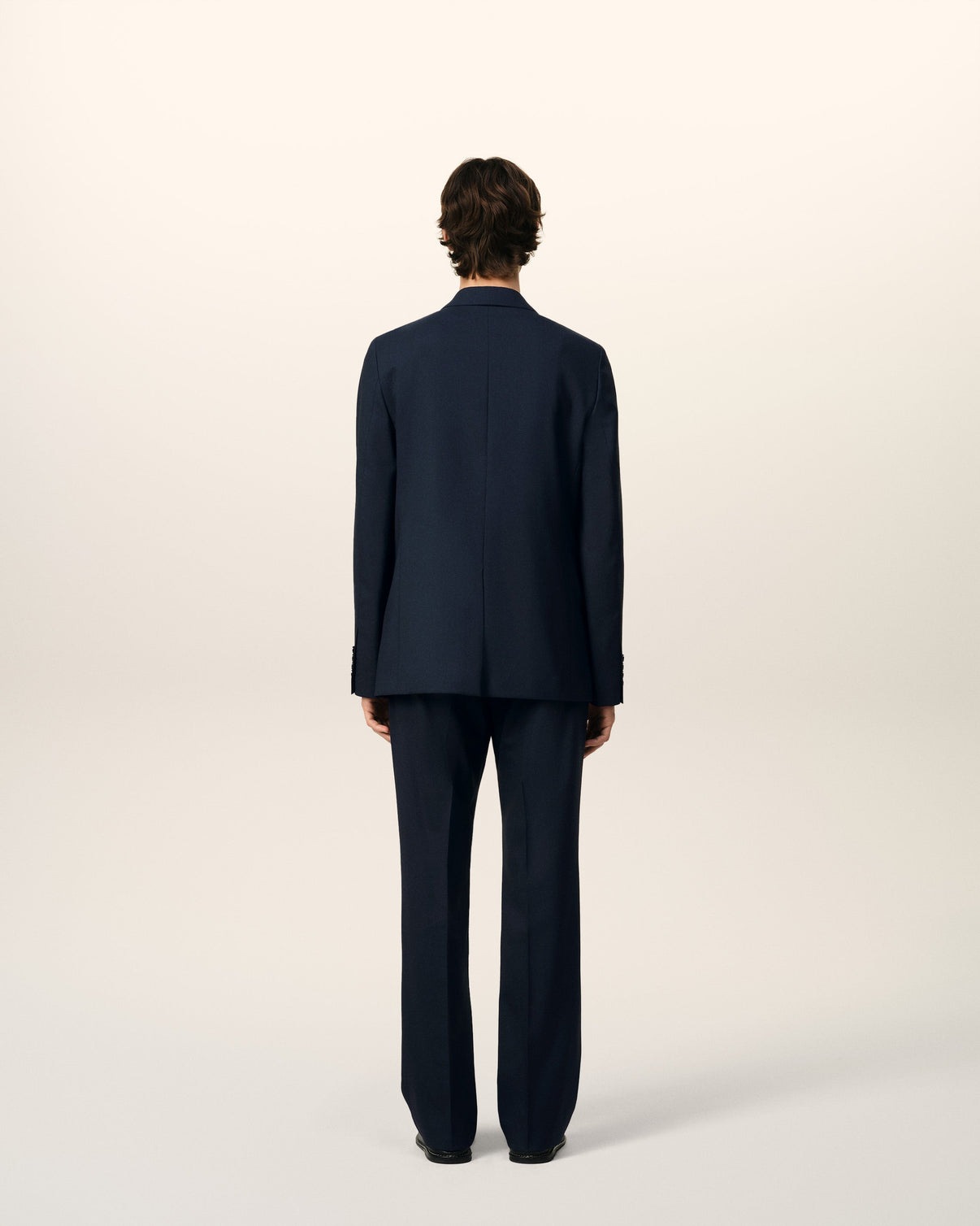 Blue Wool Two Button Jacket