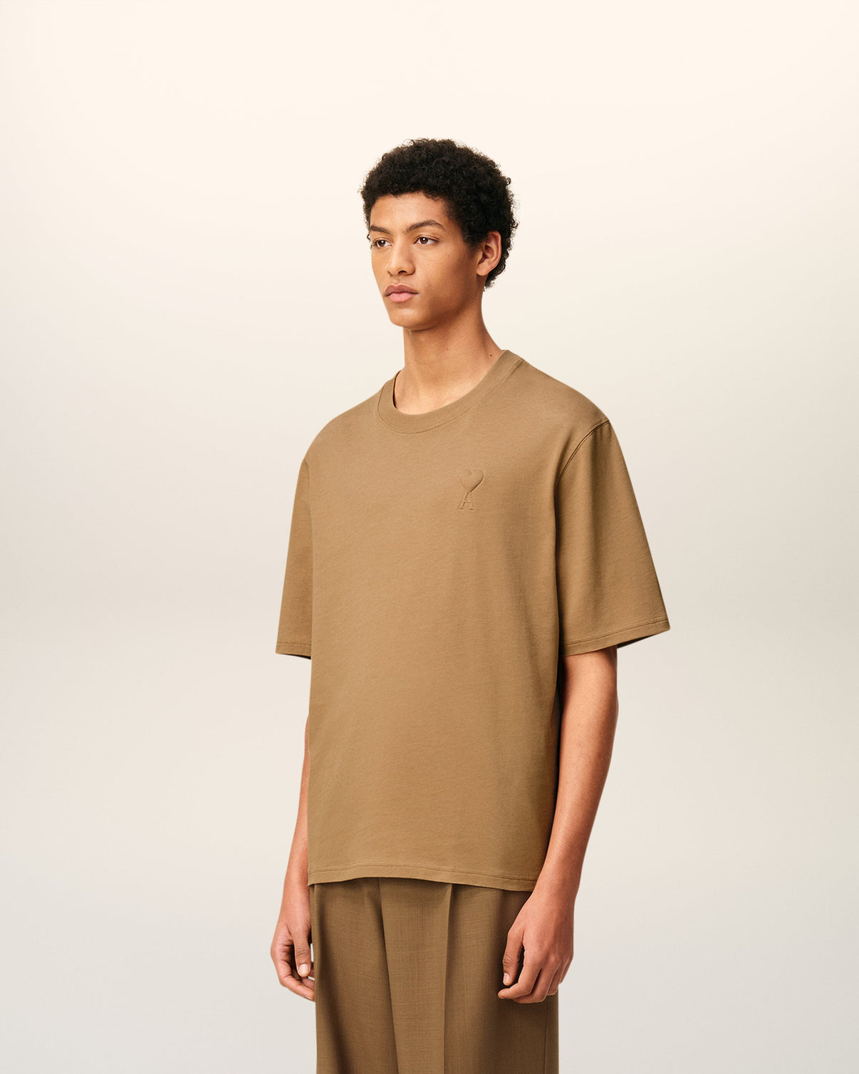 Brown Cotton Cosy Fit T-shirt