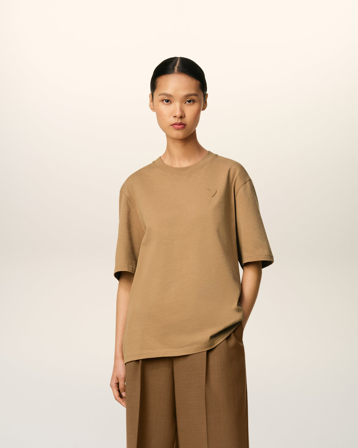 Brown Cotton Cosy Fit T-shirt