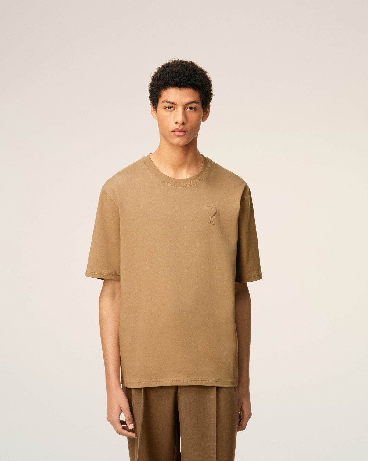 Brown Cotton Cosy Fit T-shirt