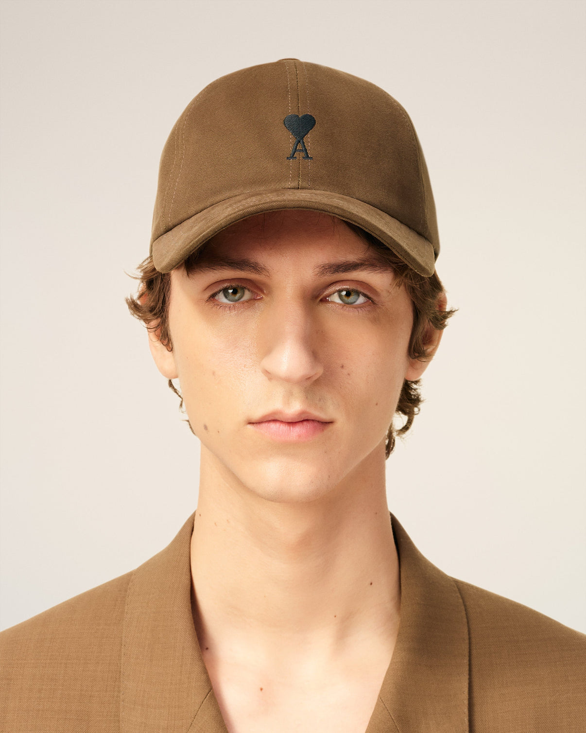 Brown Cotton Embroidery Cap