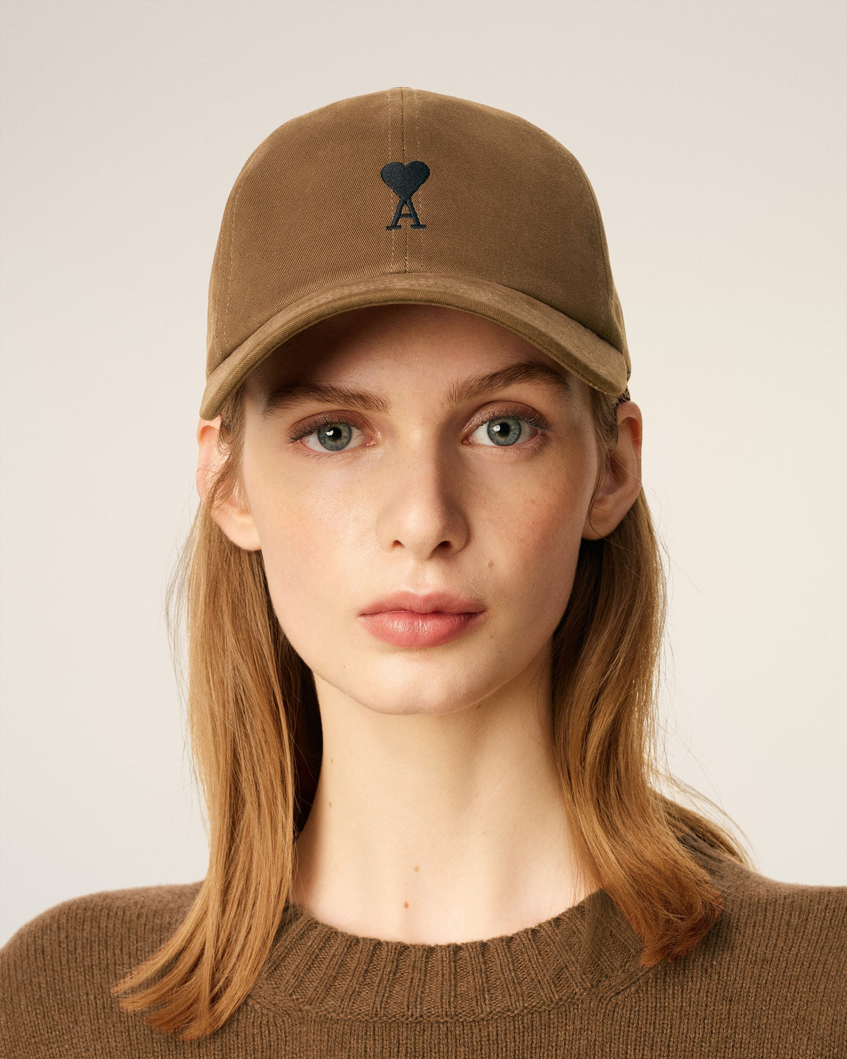 Brown Cotton Embroidery Cap