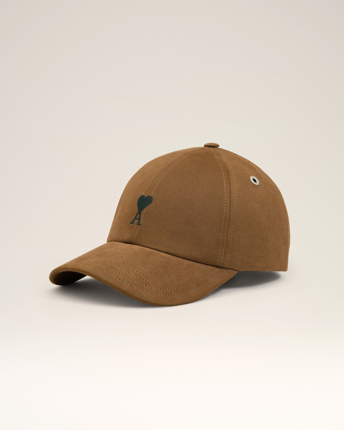 Brown Cotton Embroidery Cap