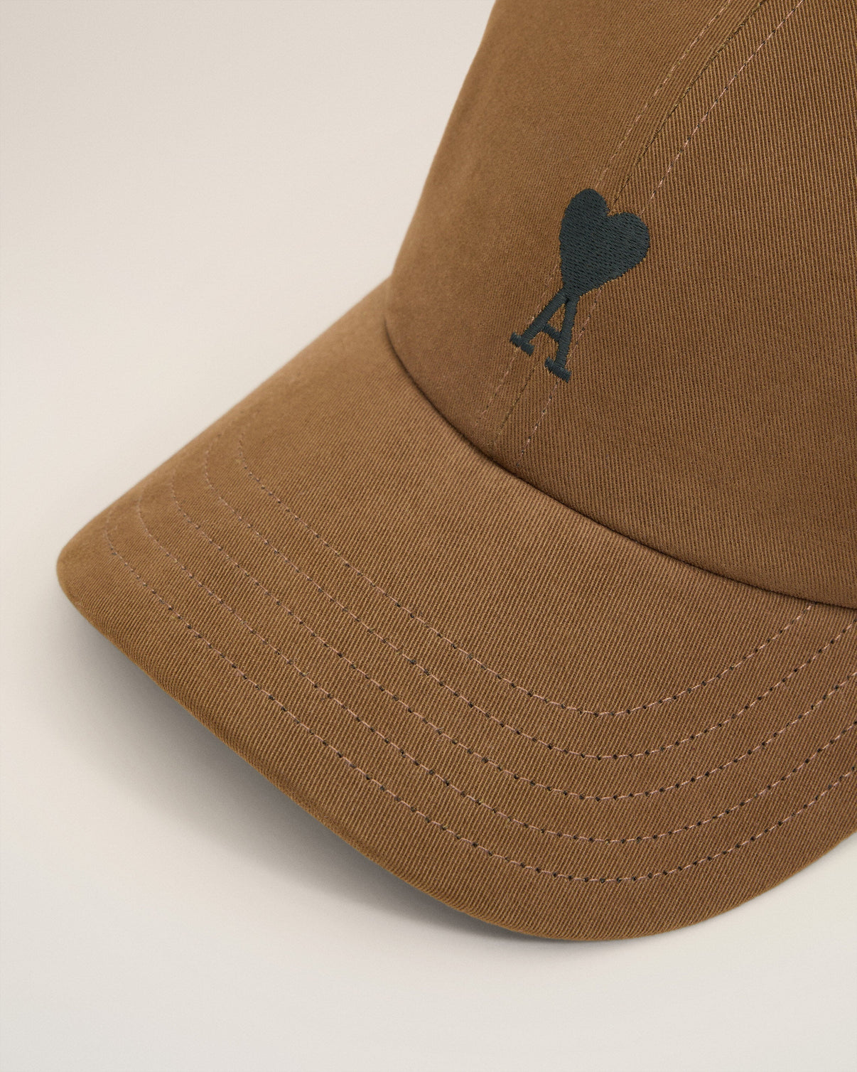 Brown Cotton Embroidery Cap