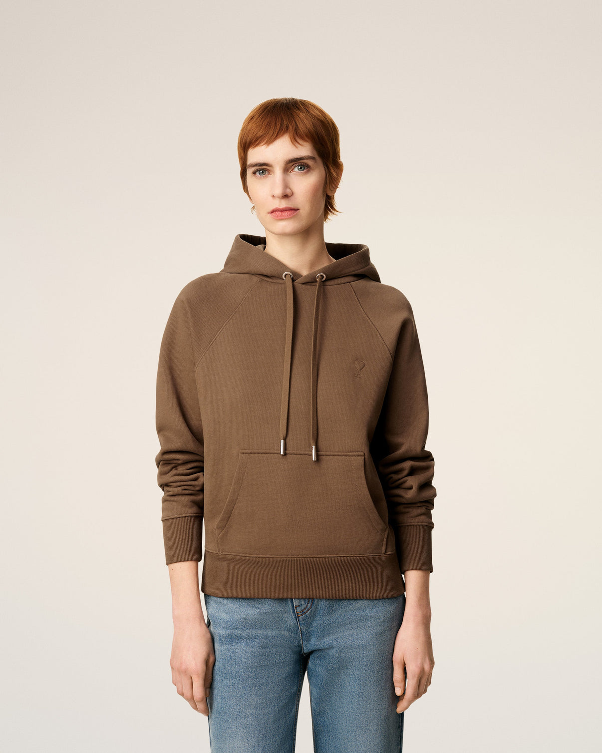 Brown Cotton Hoodie