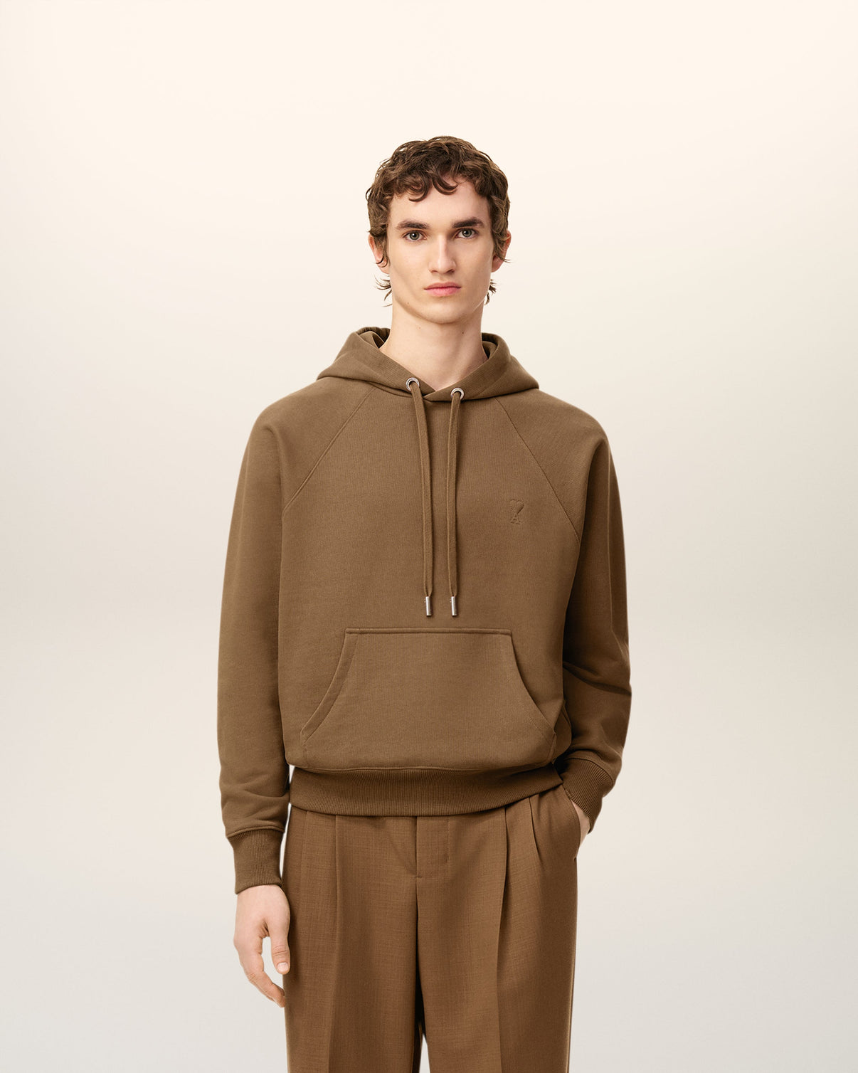 Brown Cotton Hoodie