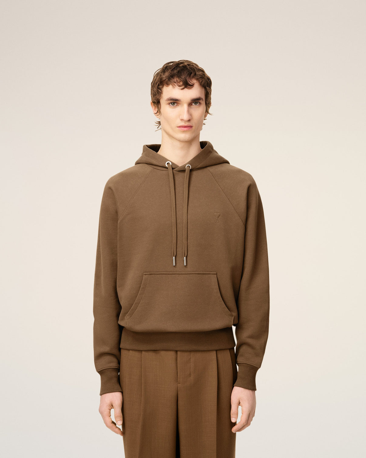 Brown Cotton Hoodie