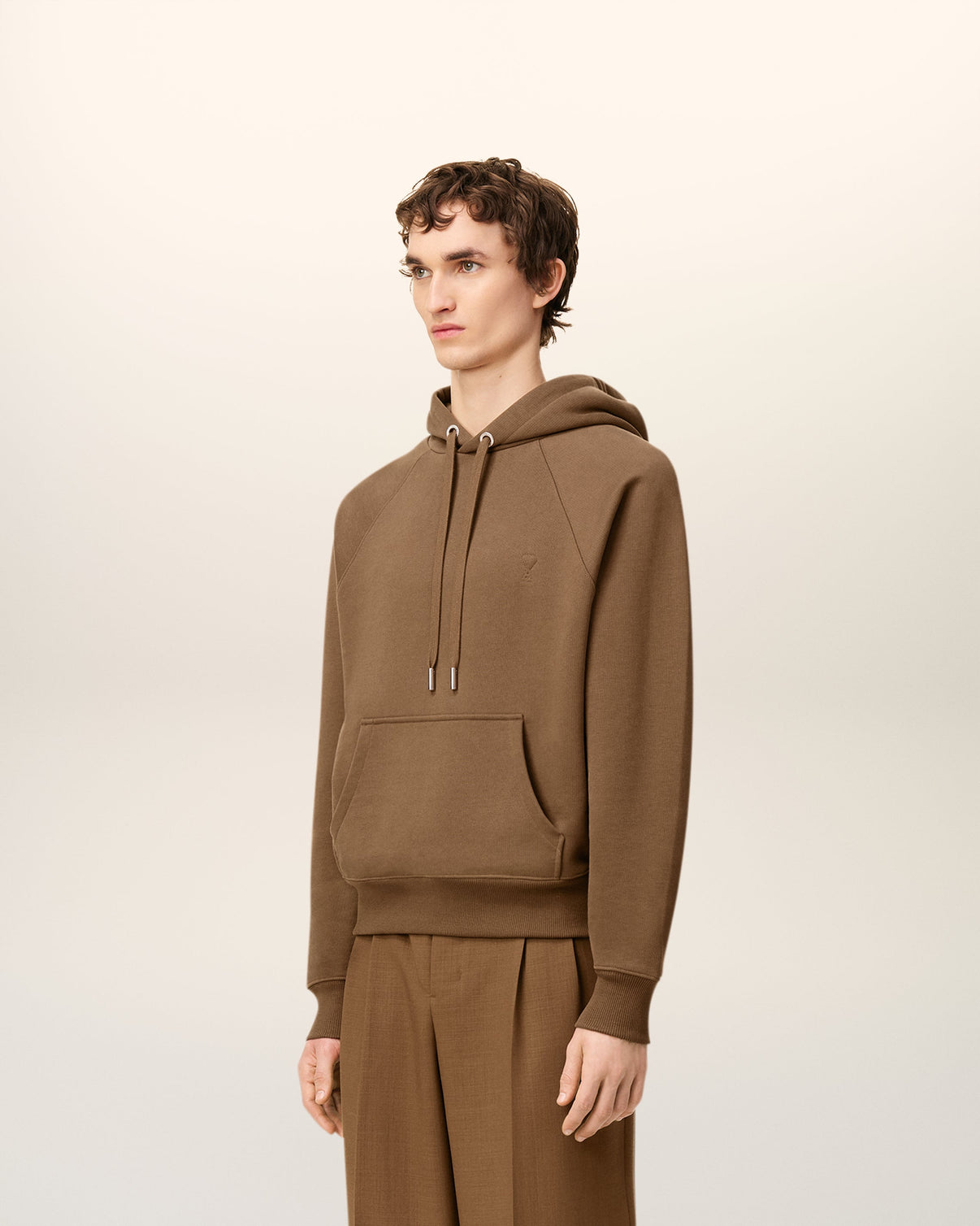 Brown Cotton Hoodie