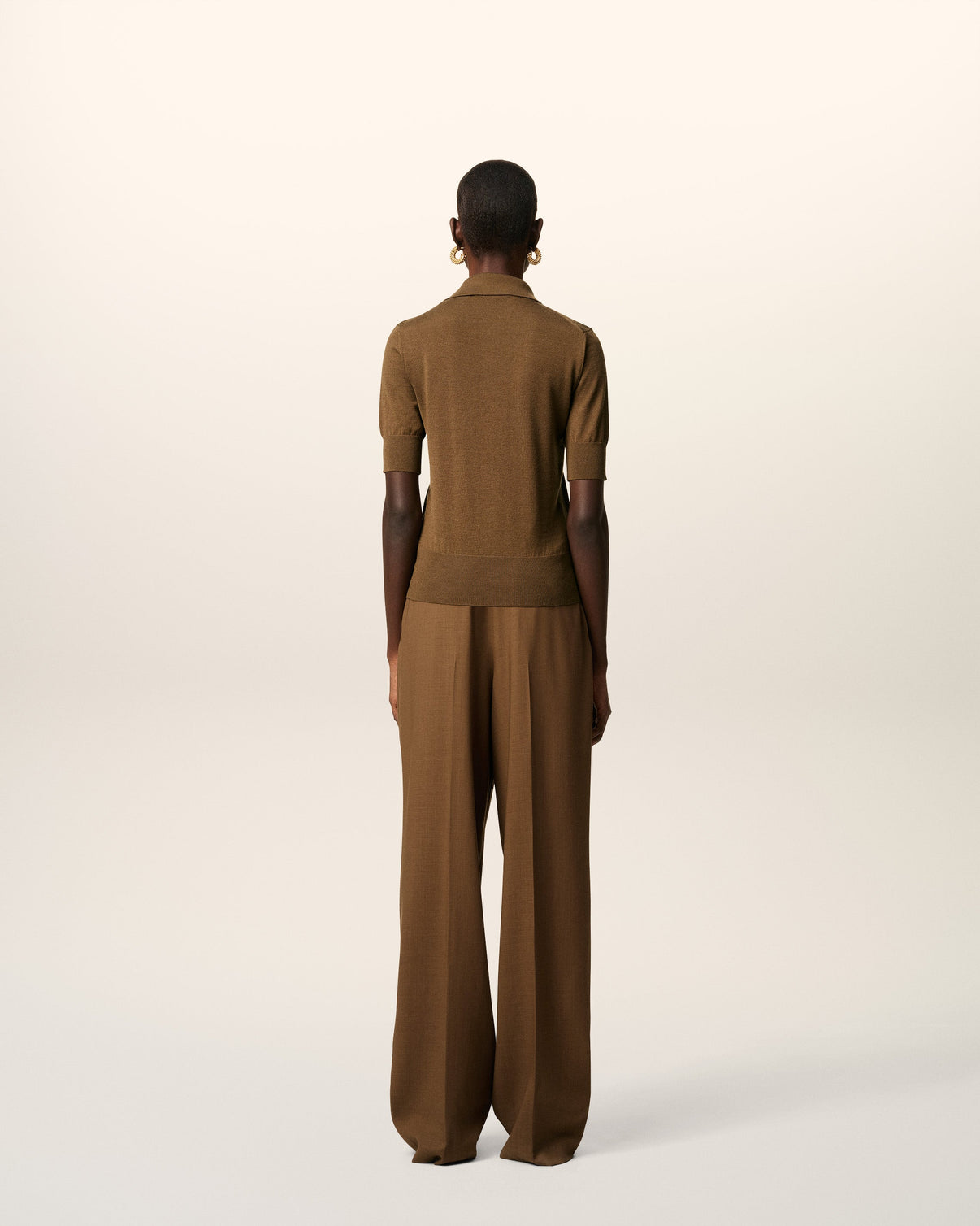 Brown Cotton Polo