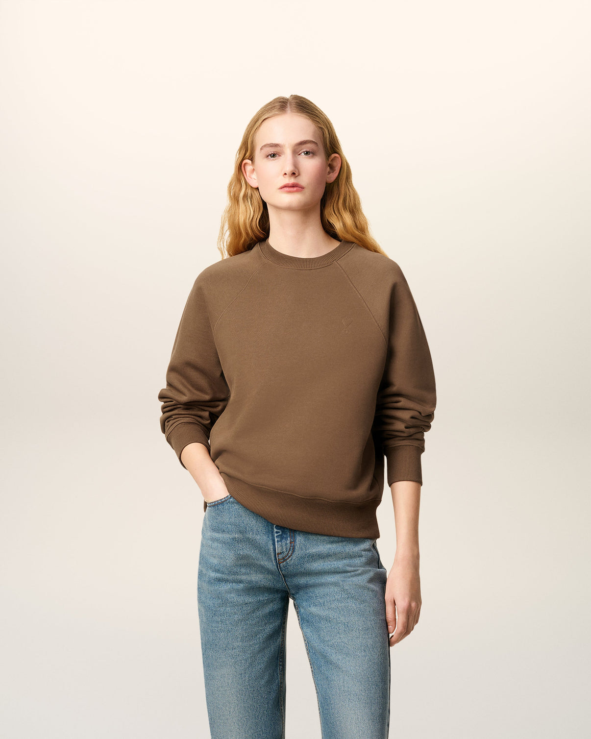 Brown Cotton Sweatshirt