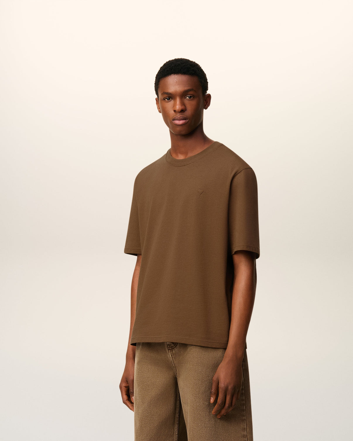 Brown Cotton T-shirt