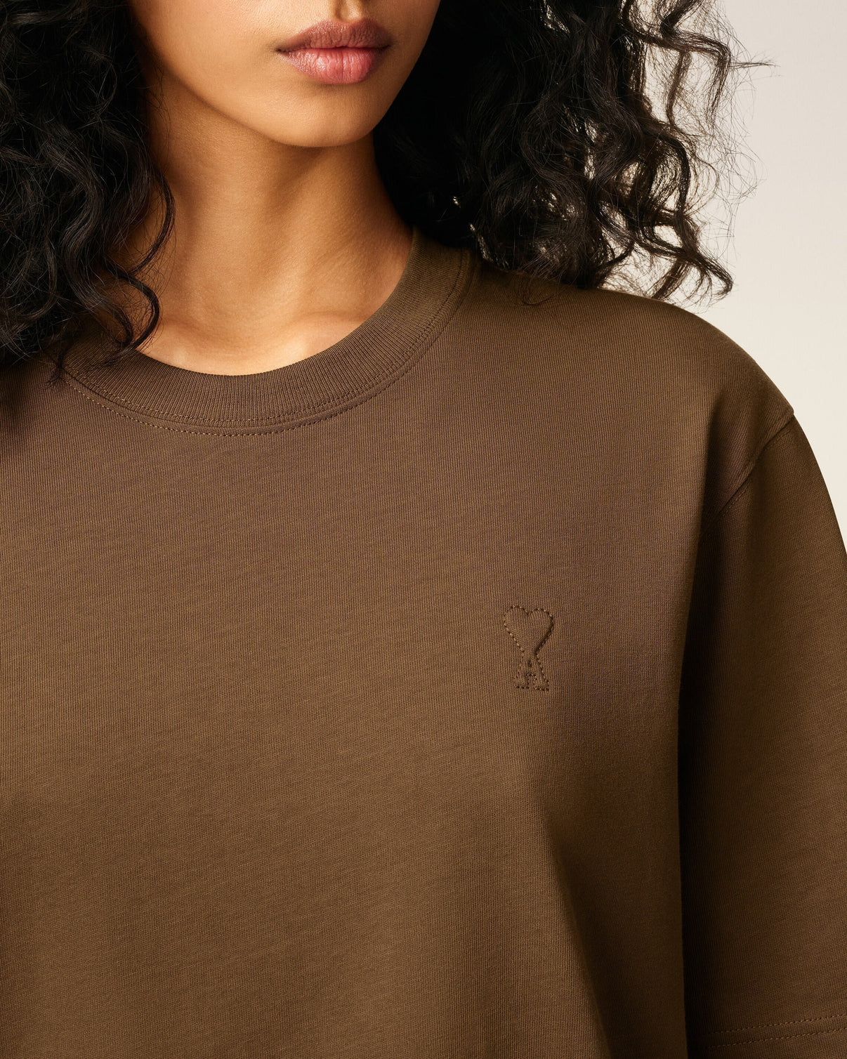 Brown Cotton T-shirt