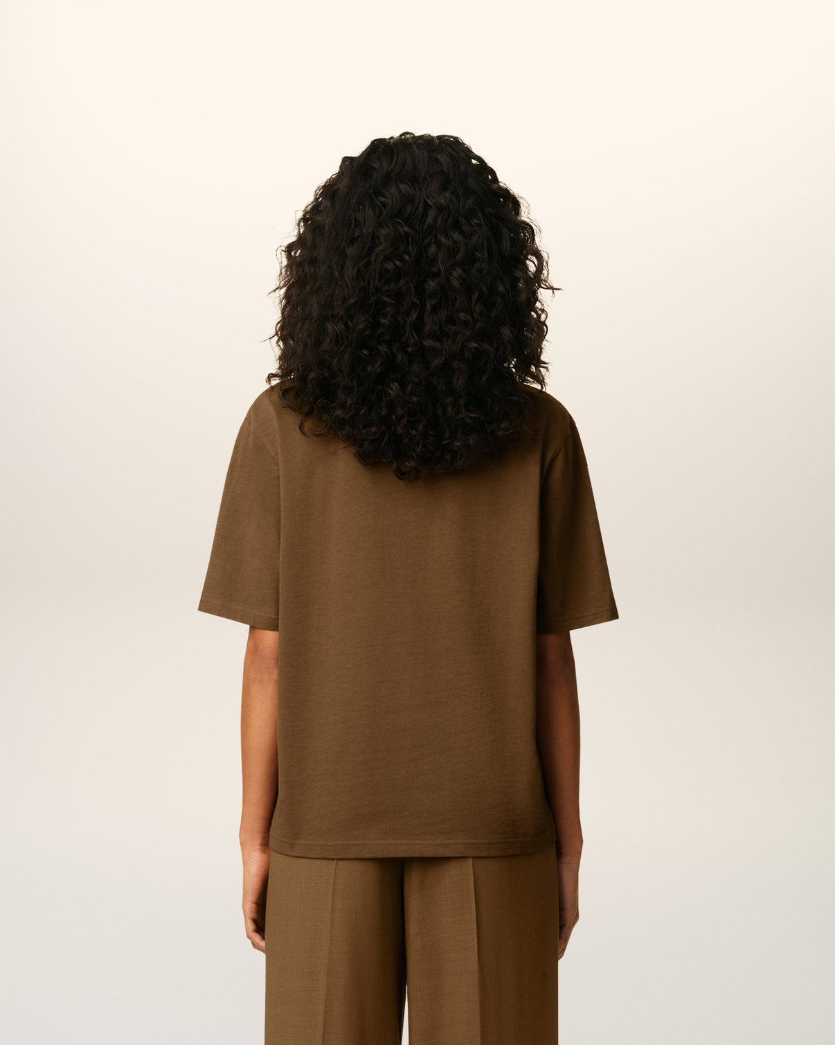 Brown Cotton T-shirt