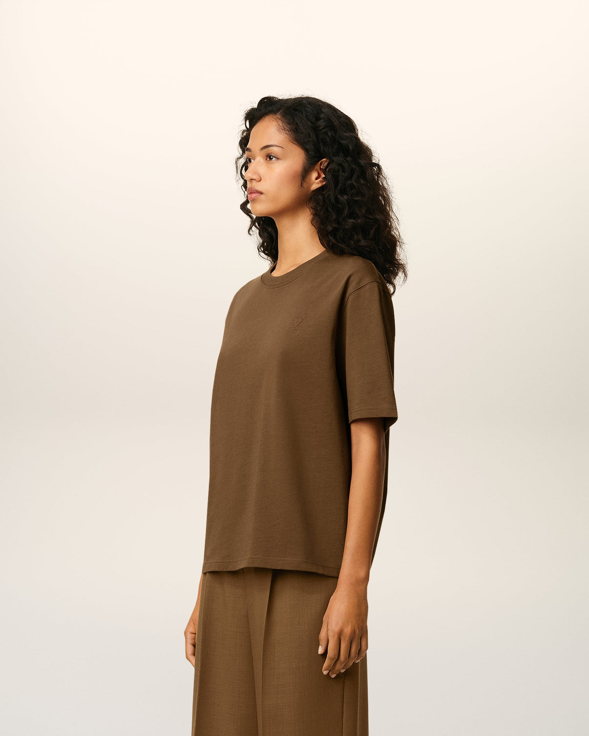 Brown Cotton T-shirt