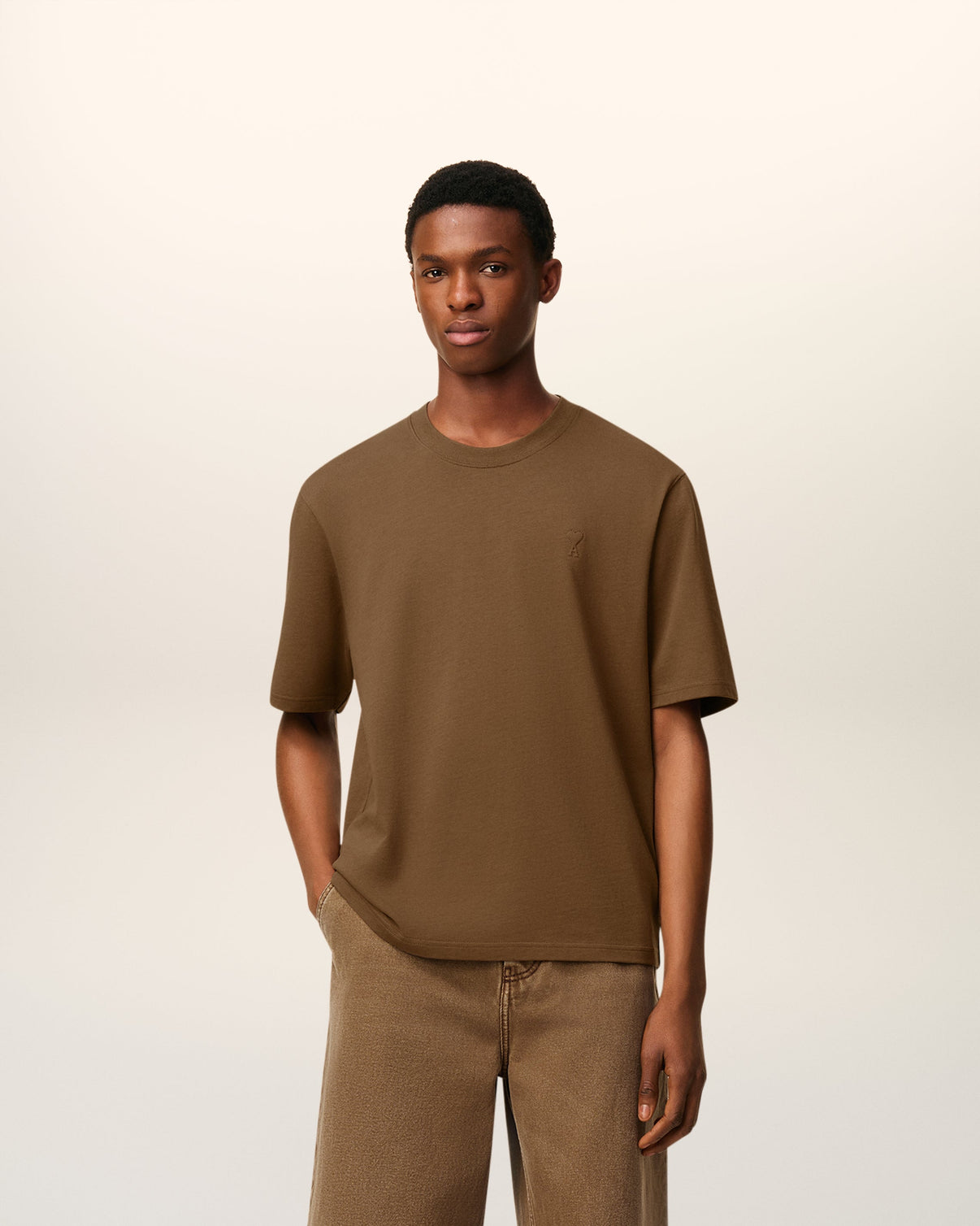 Brown Cotton T-shirt