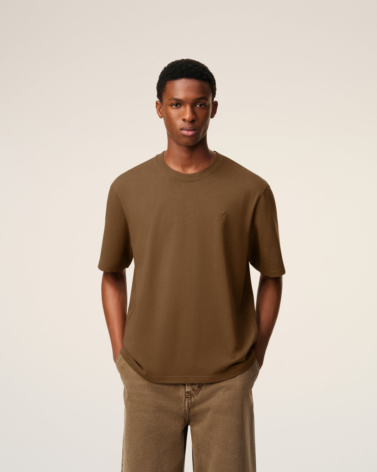 Brown Cotton T-shirt