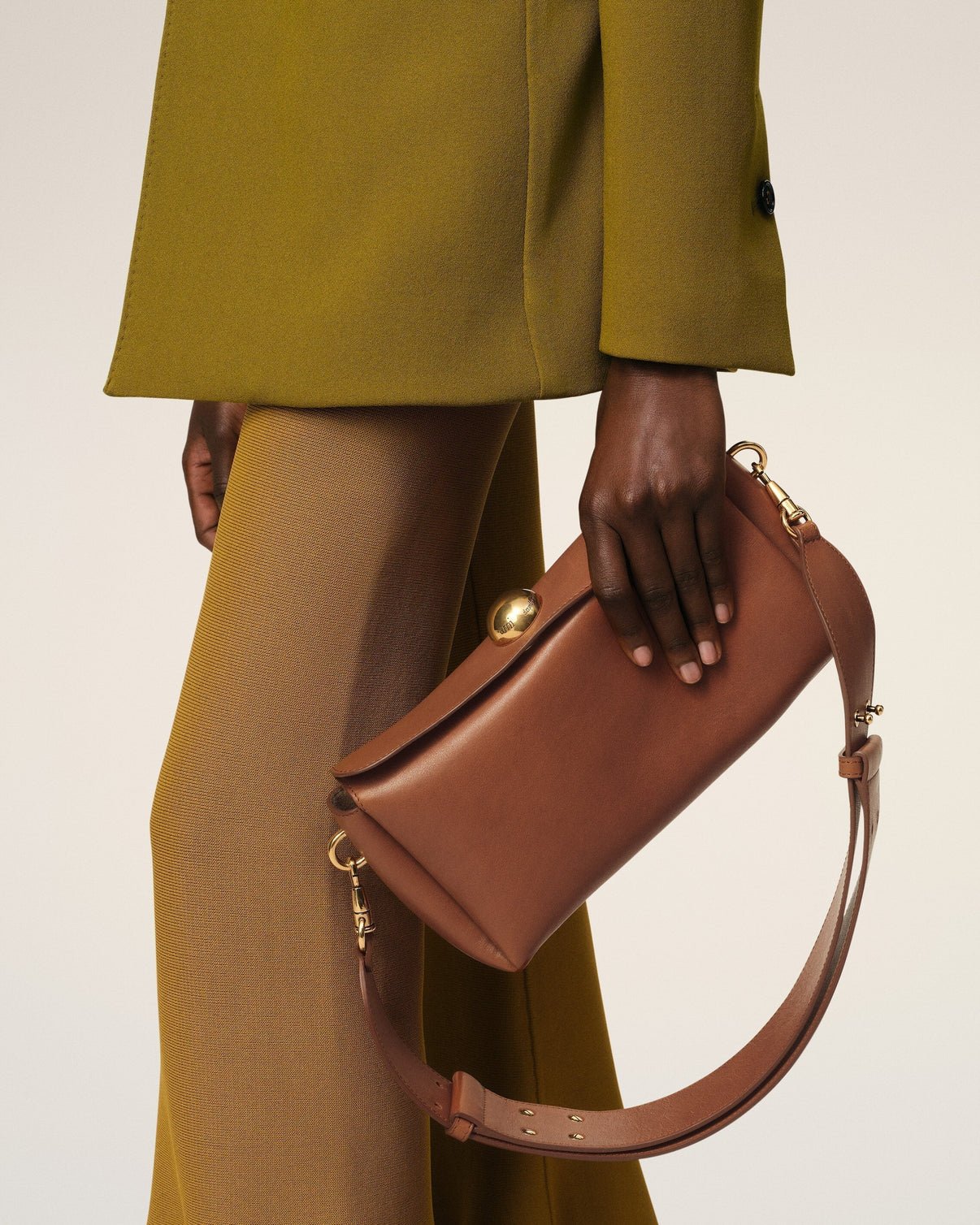 Brown Leather Carrousel Bag