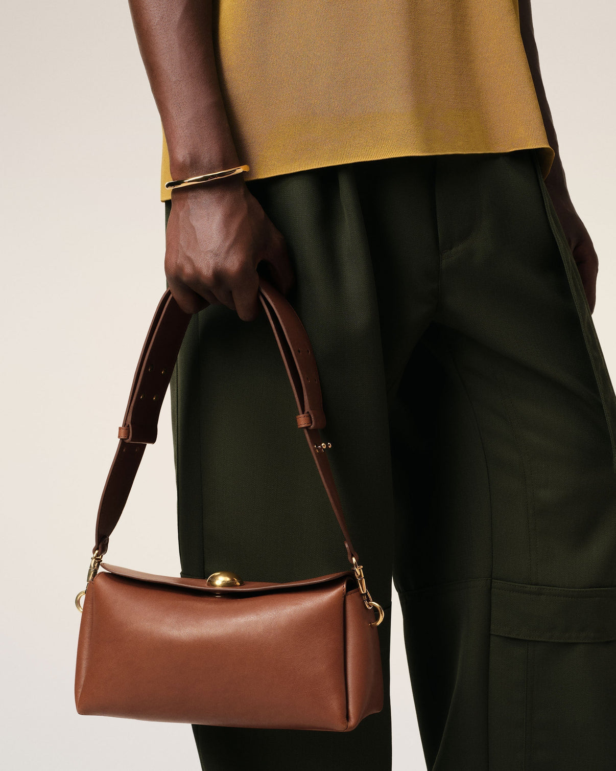 Brown Leather Carrousel Bag