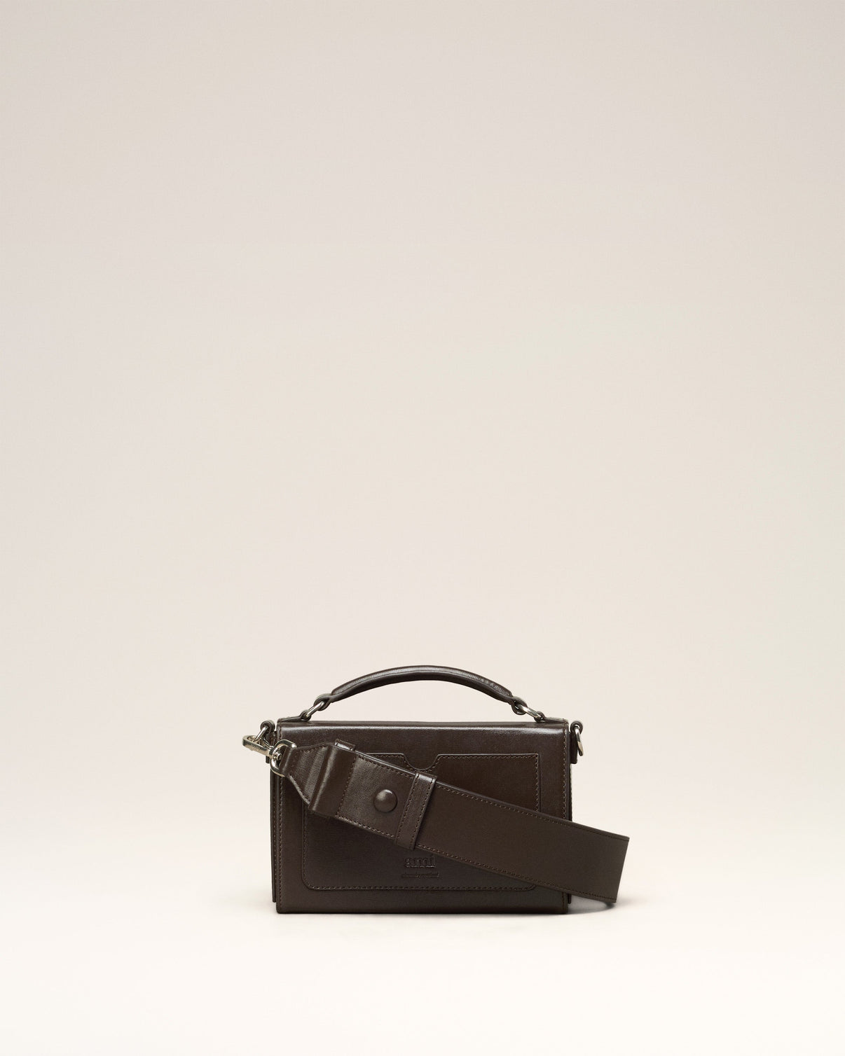 Brown Leather Lunch Box Bag