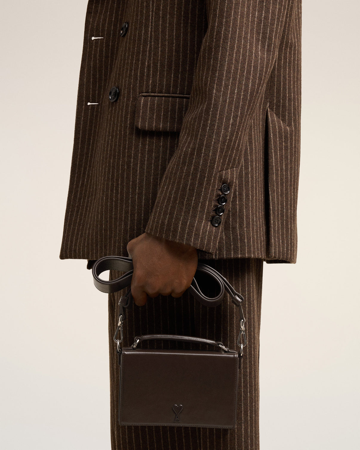 Brown Leather Lunch Box Bag