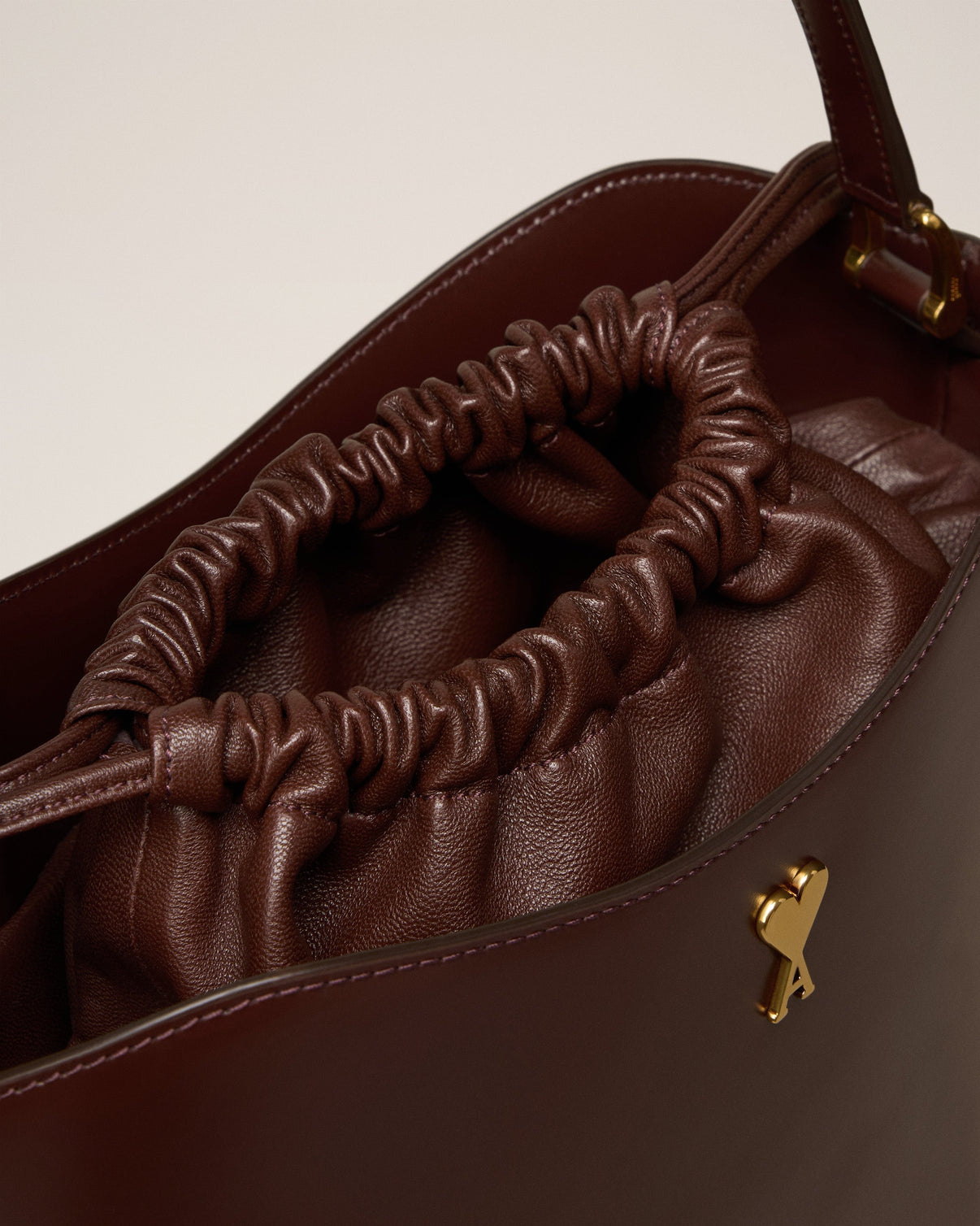 Brown Leather Paris Paris Bucket Bag