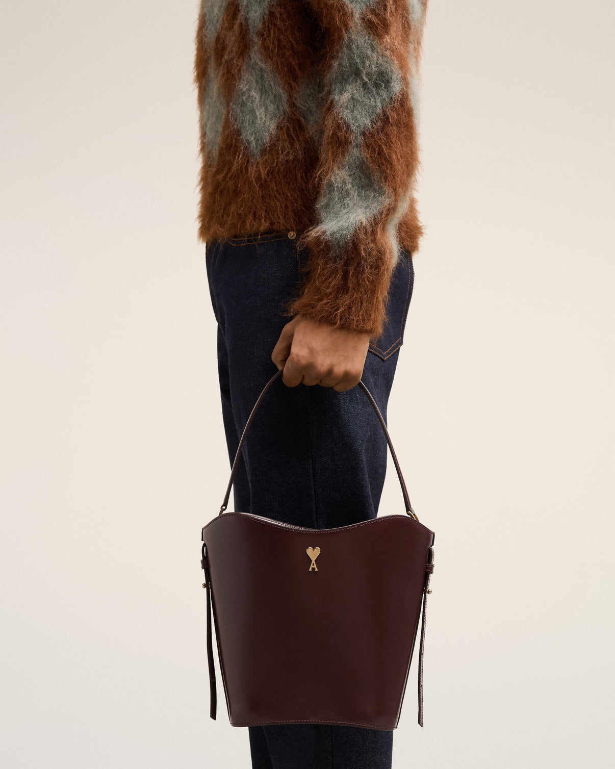 Brown Leather Paris Paris Bucket Bag