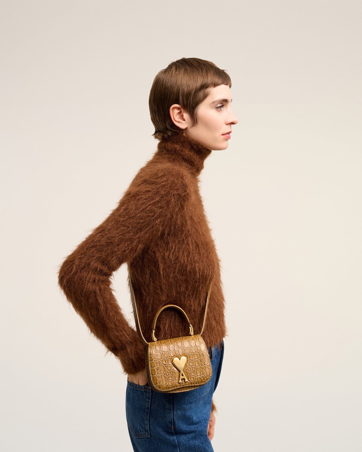 Brown Leather Paris Paris Nano Bag