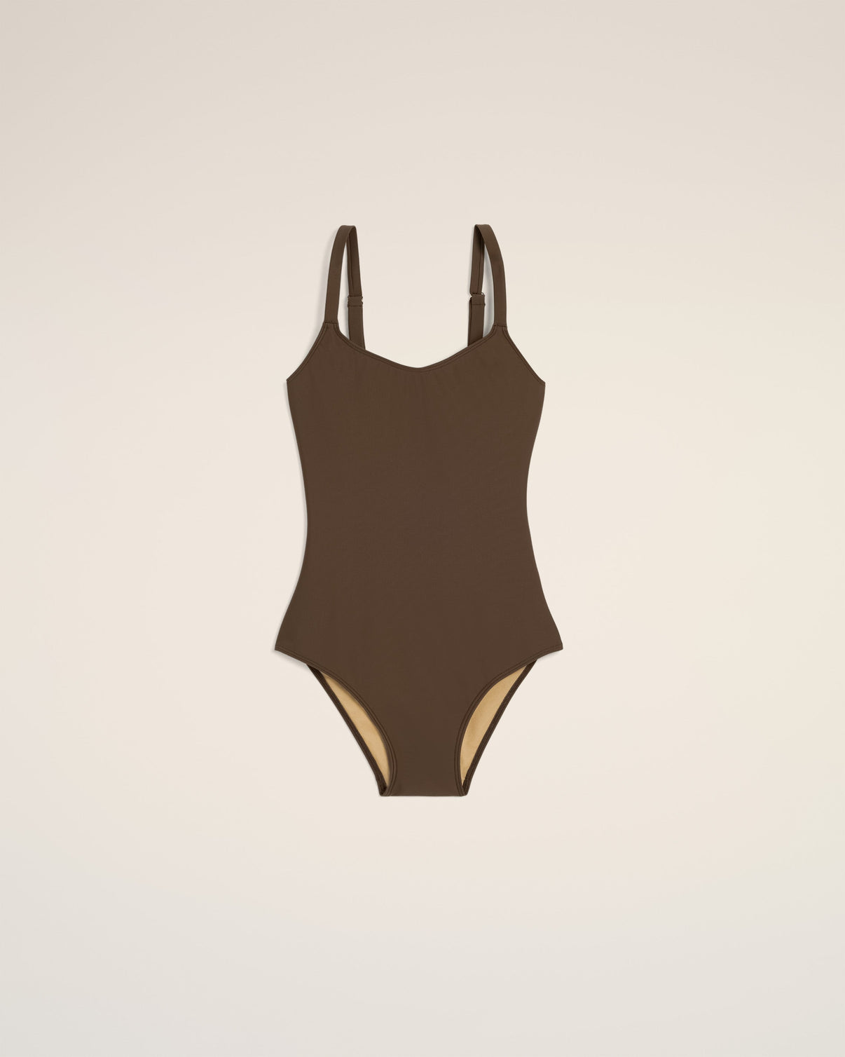 Brown One Piece Swimwear