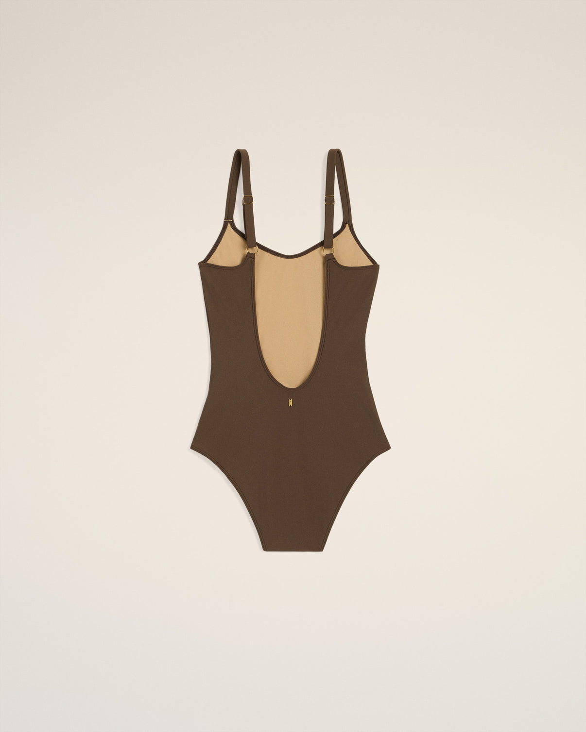 Brown One Piece Swimwear