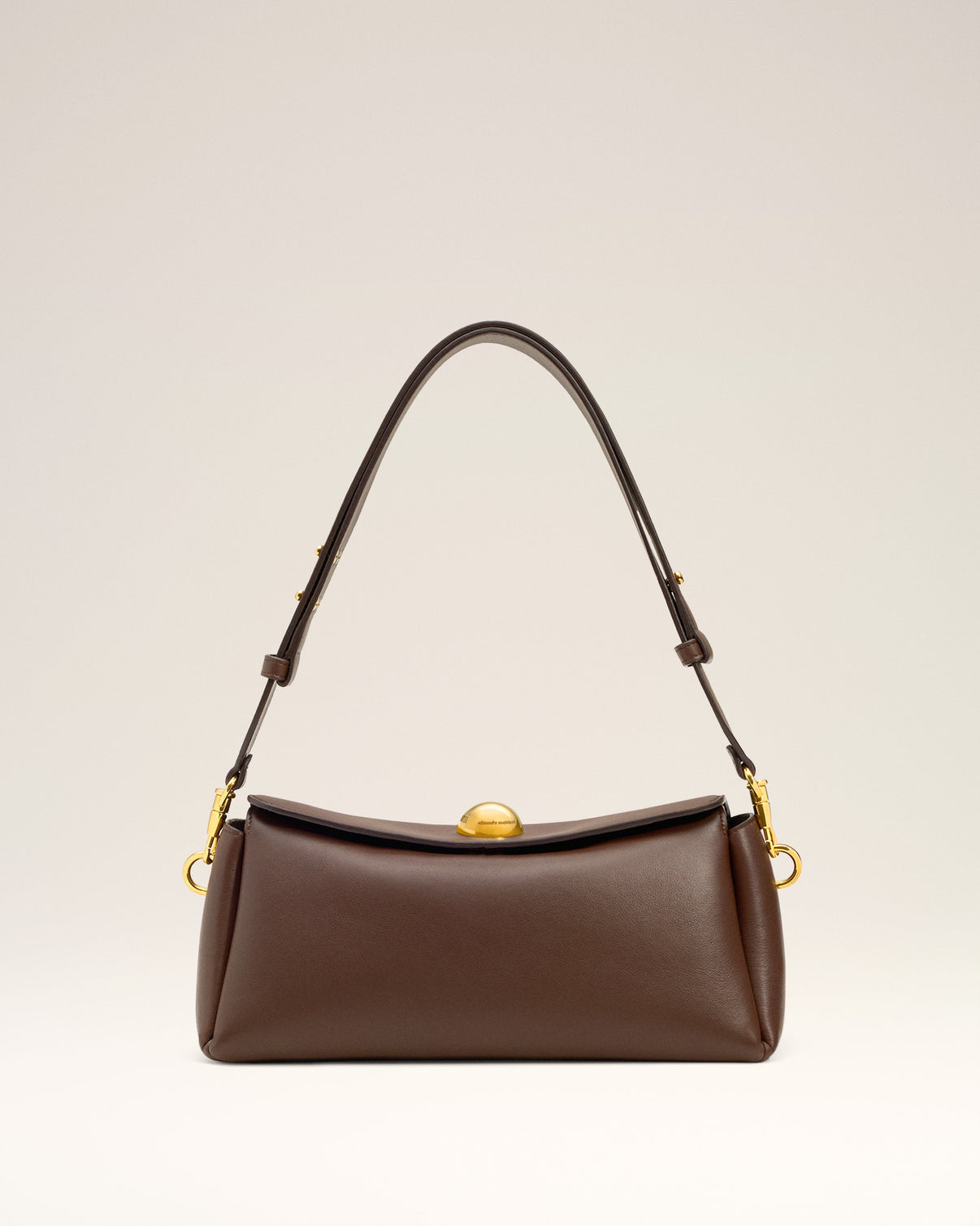 Brown Smooth Leather Carrousel Bag