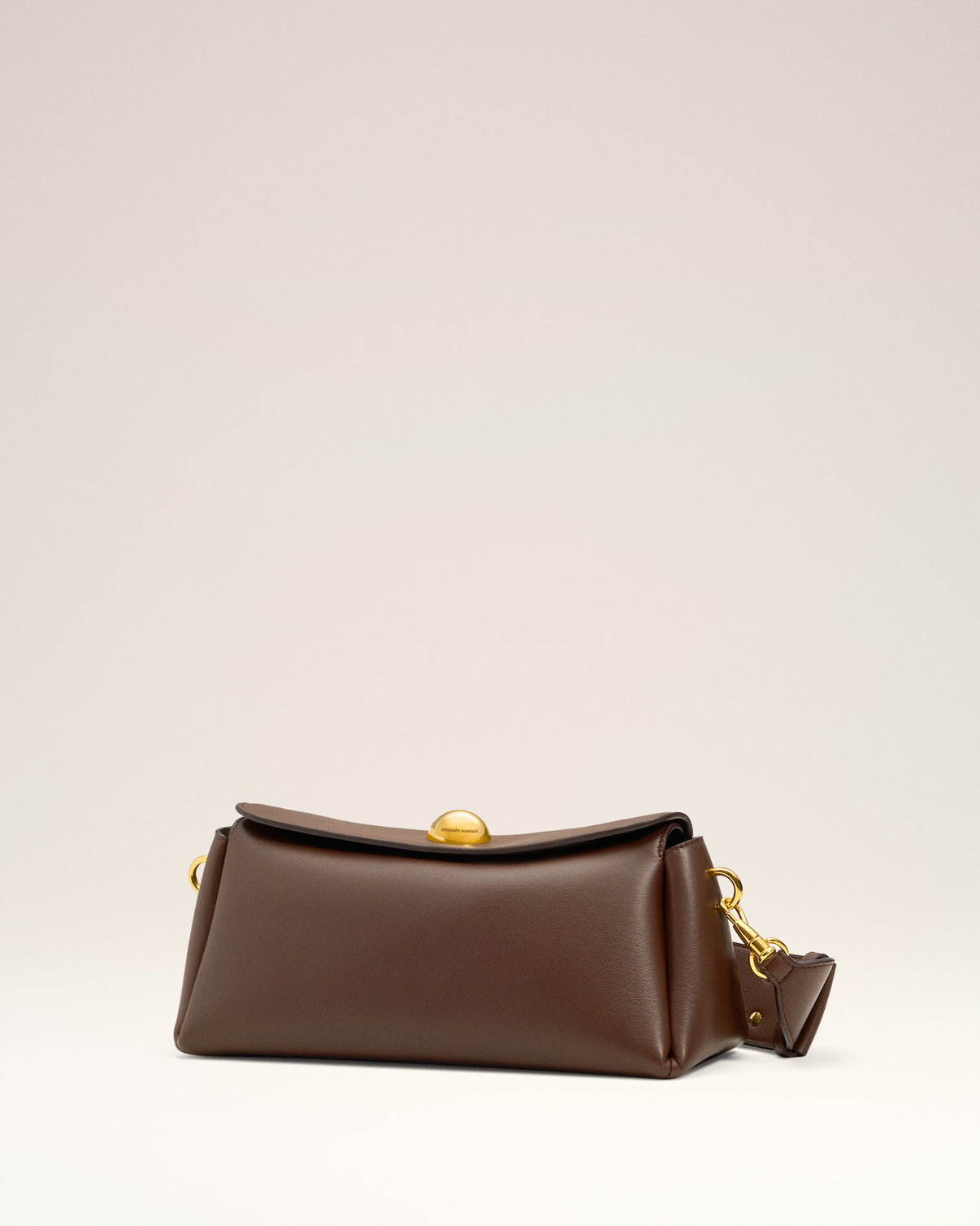 Brown Smooth Leather Carrousel Bag
