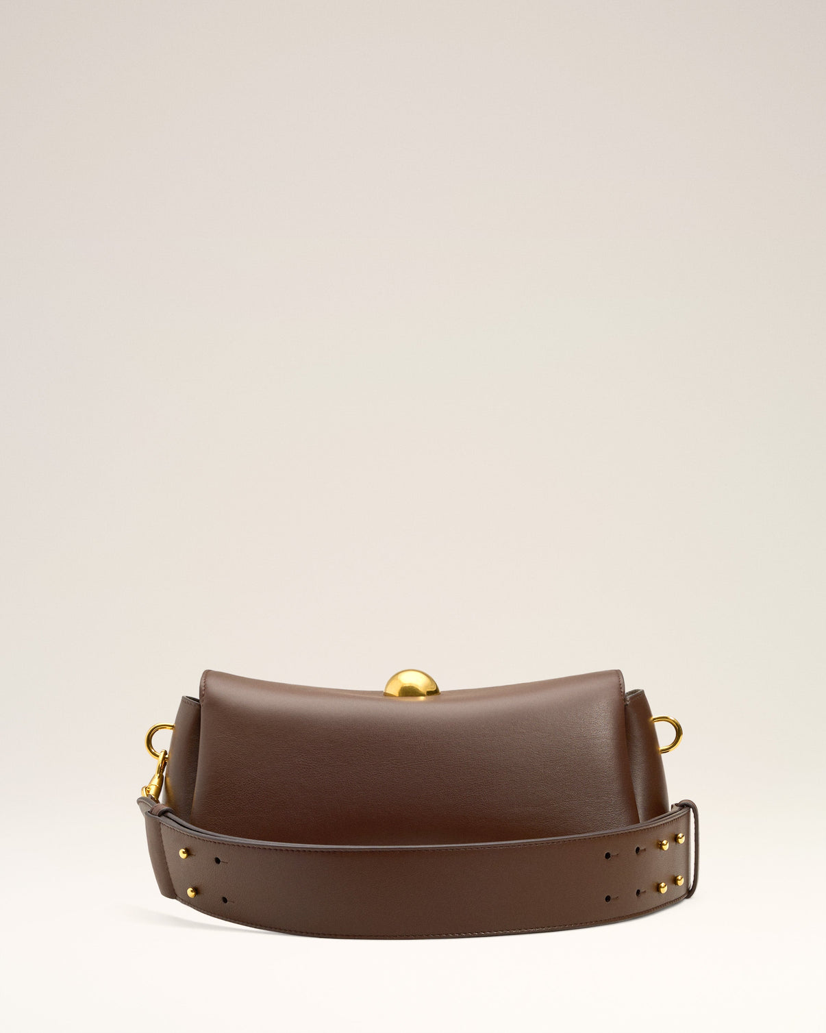 Brown Smooth Leather Carrousel Bag