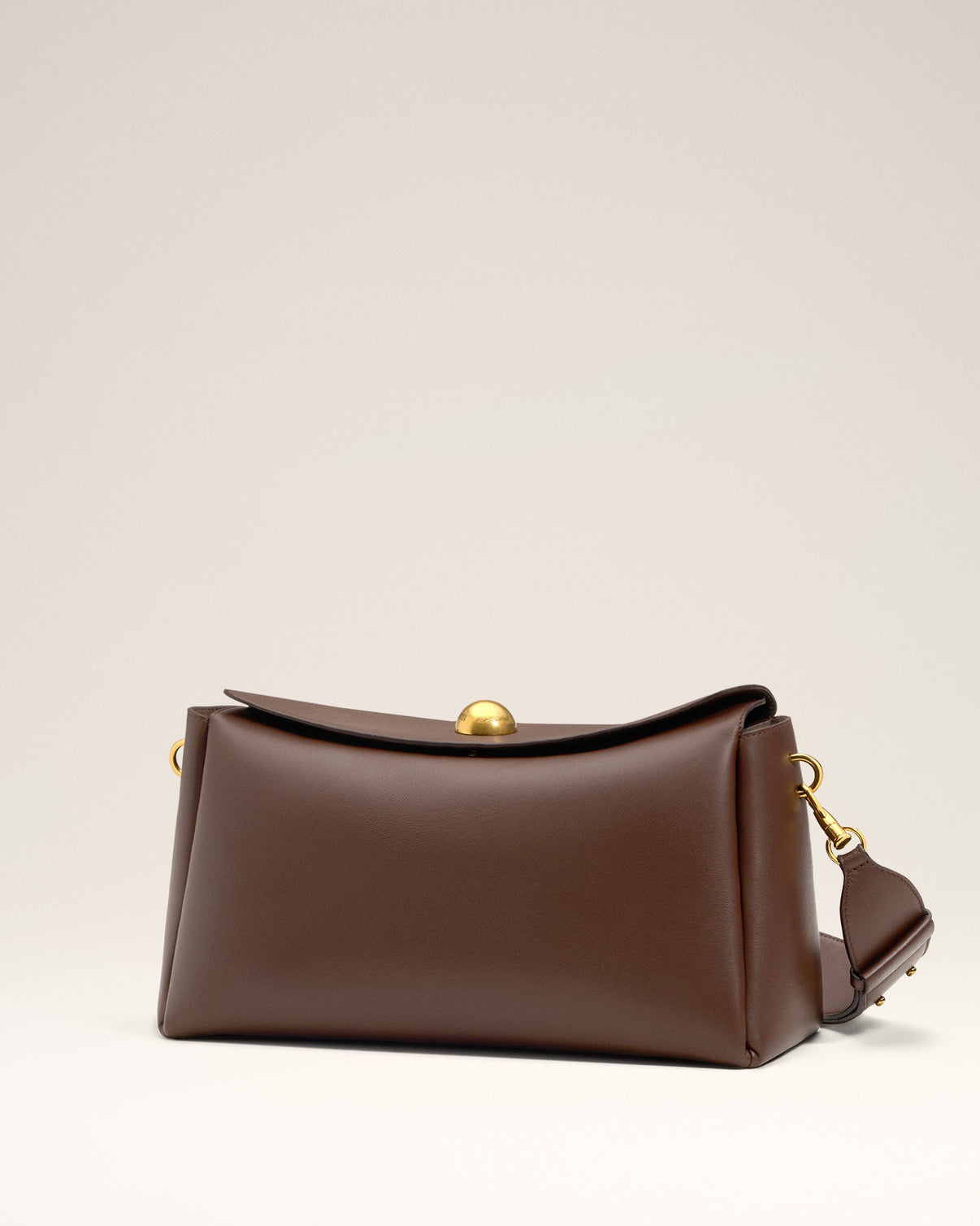 Brown Smooth Leather Carrousel Medium Bag