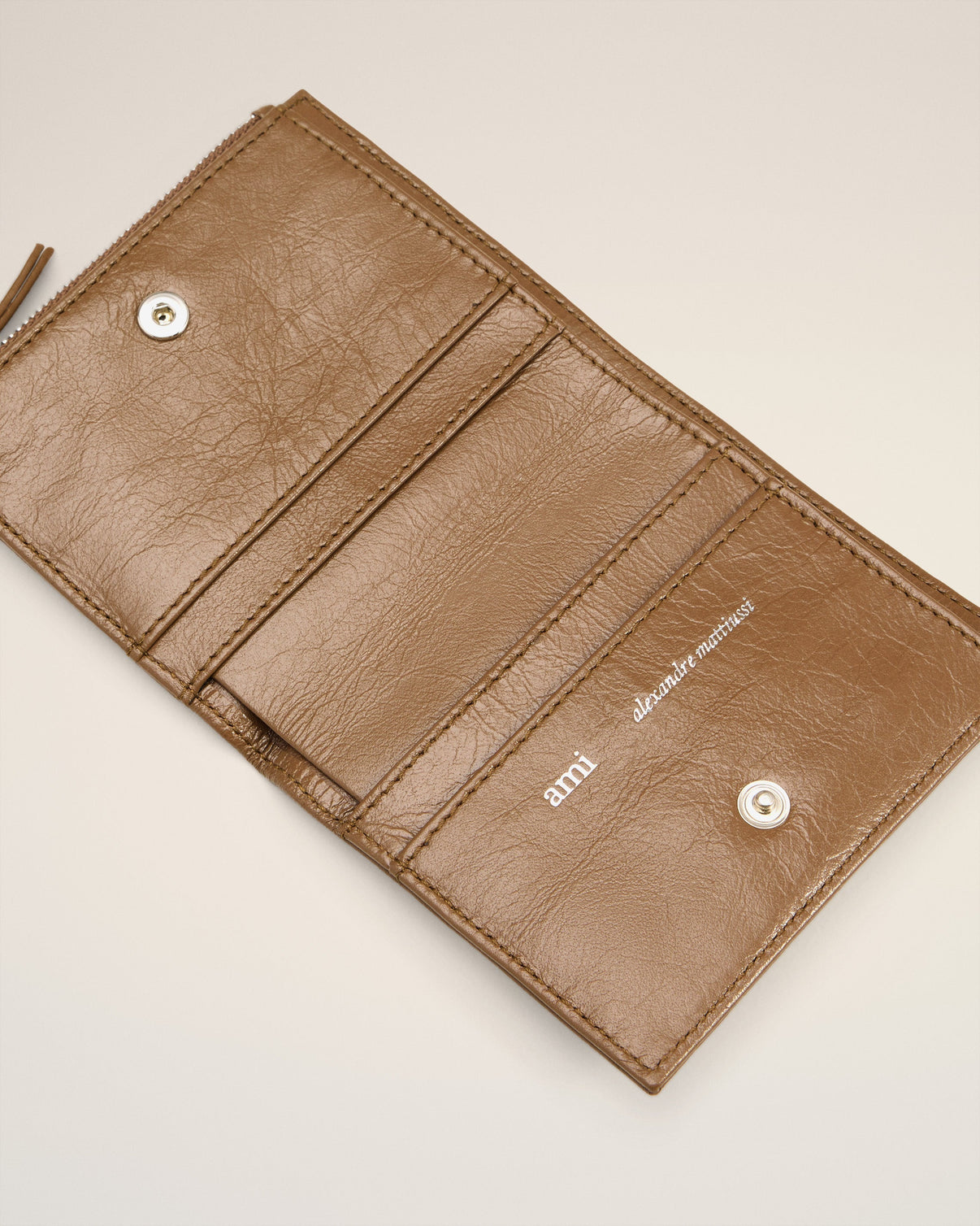 Brown Smooth Leather Voulez Vous Folded Wallet